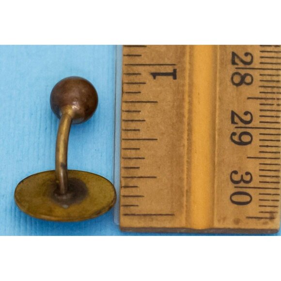 Vintage Round Oval Intricate Elven Leaves Cuff Links - N30 - Picture 2 of 2